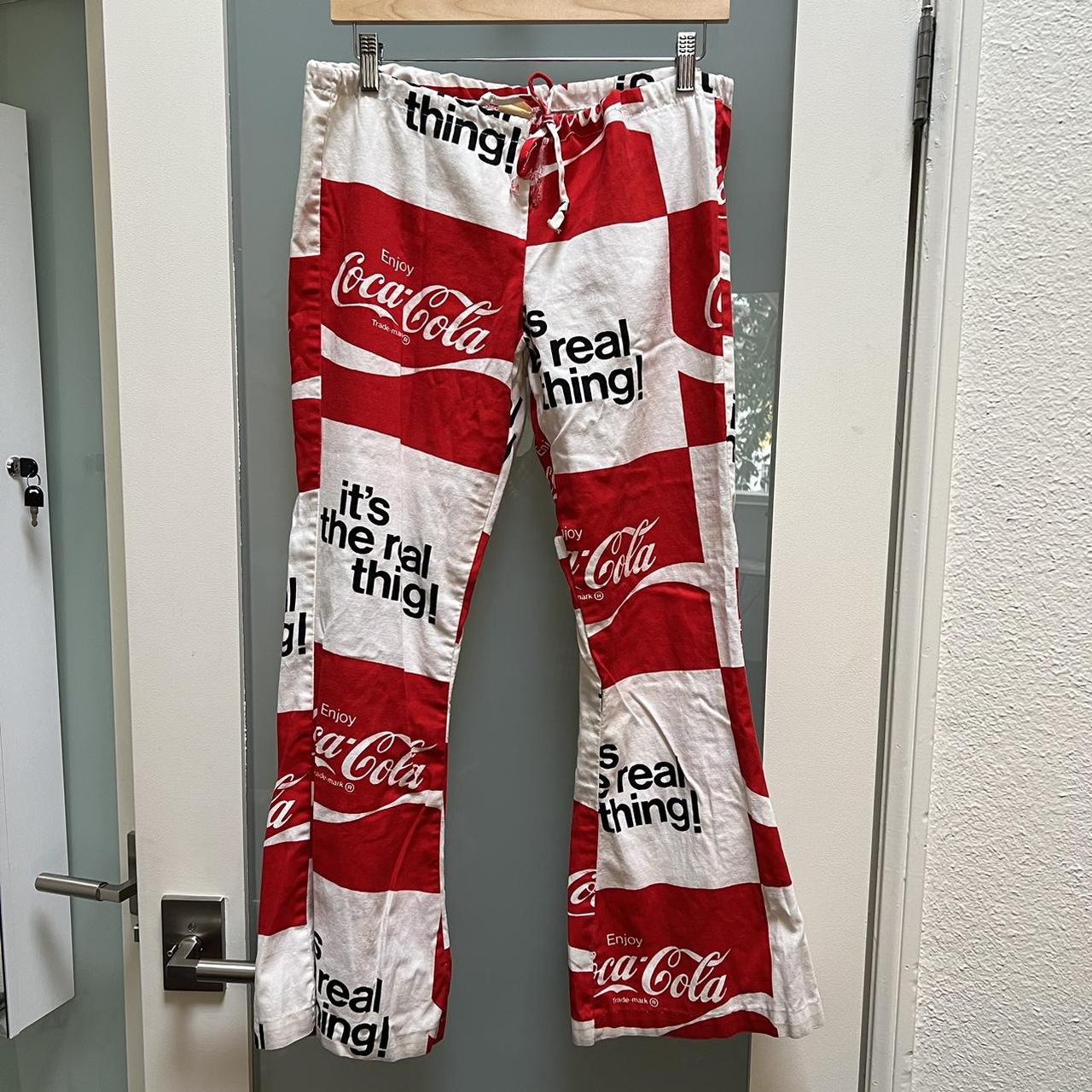 Coca-Cola Women's White and Red Trousers