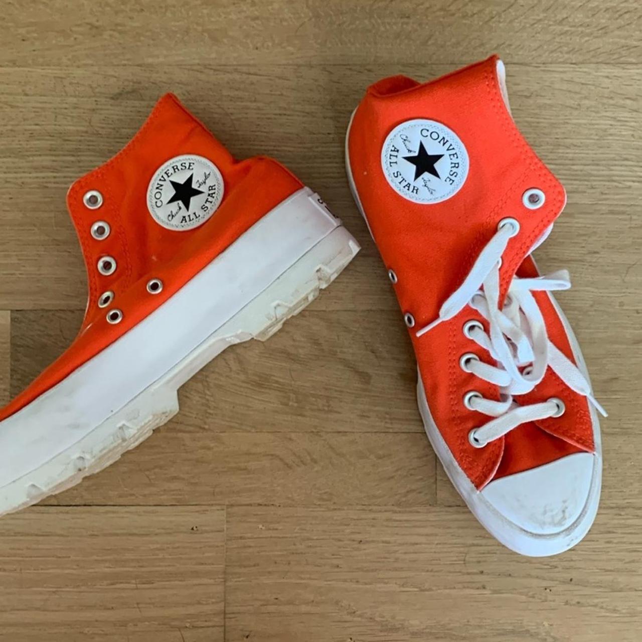 Neon Orange Orange Converse Sneakers Converse Women's Sneakers