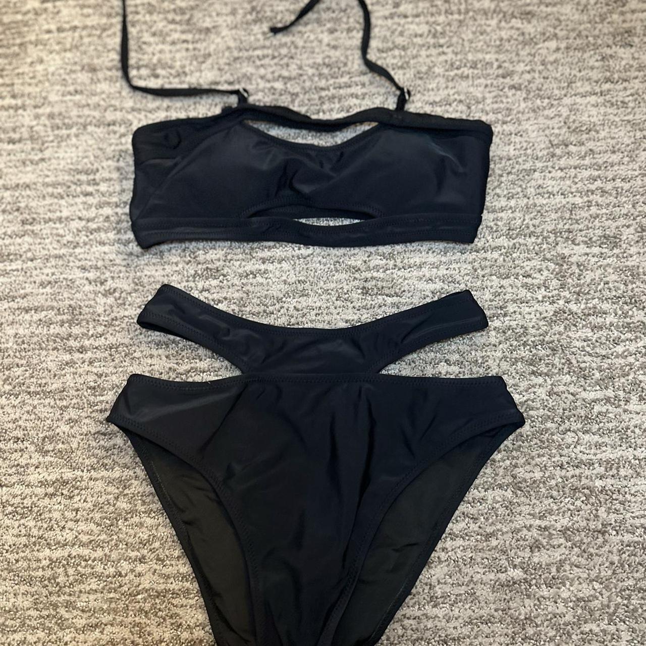Black highwaisted bikini with cutouts! Top can be... Depop