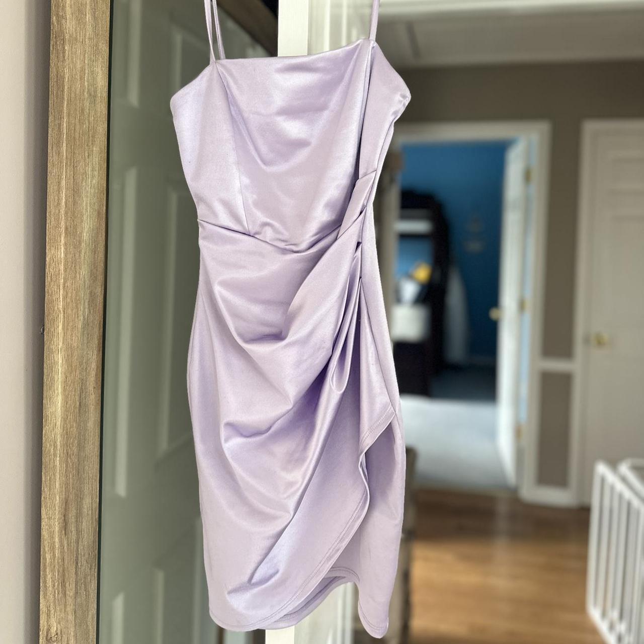 purple satin dress from windsor! worn twice 💜💜... Depop