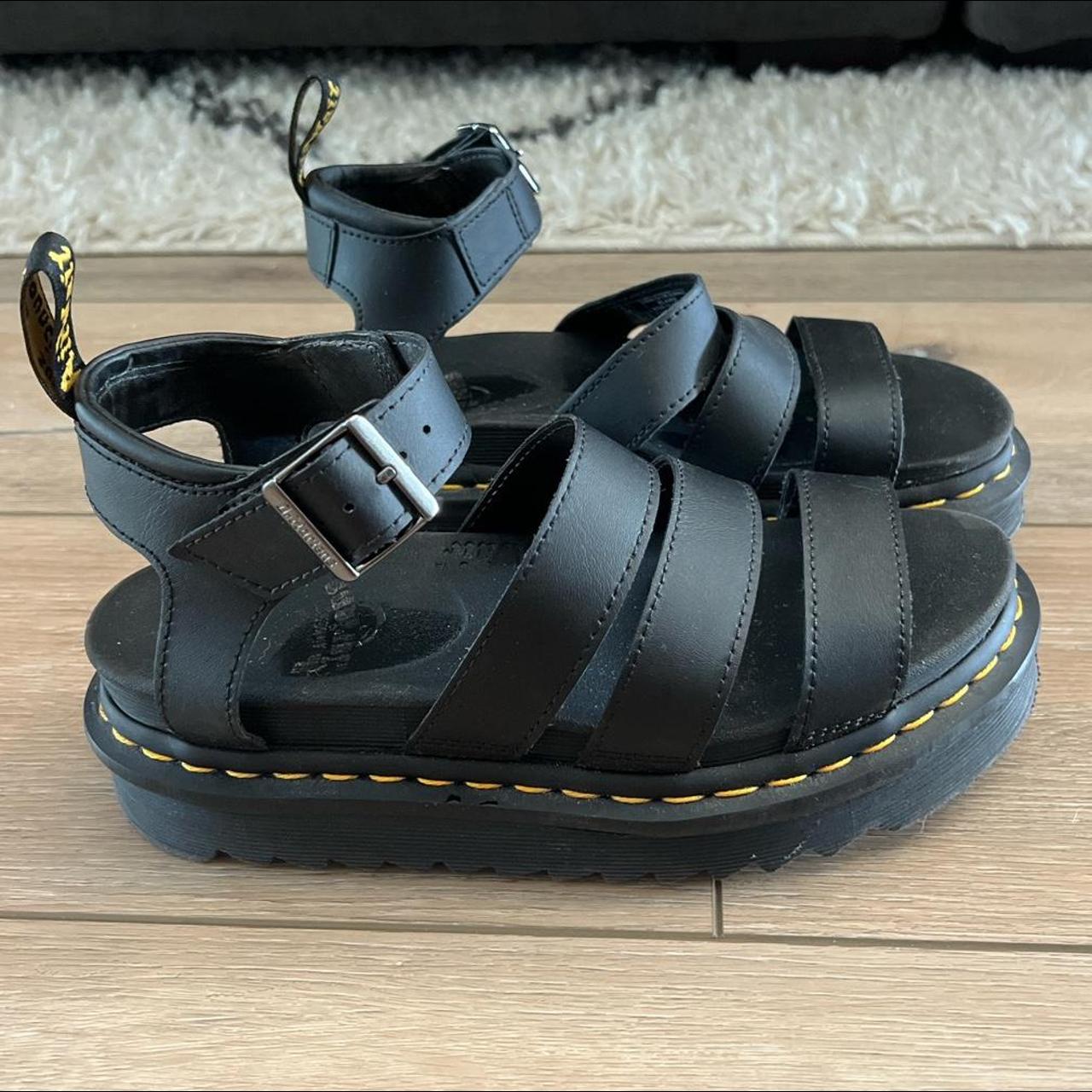 dr marten blaire sandals in black. worn once.... - Depop