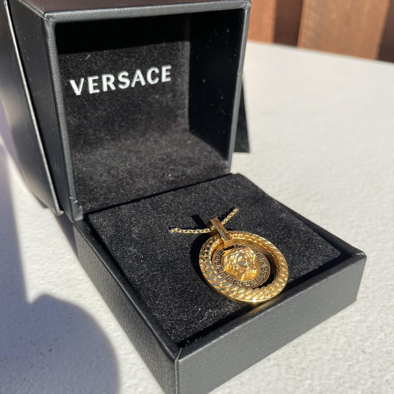Authentic Versace gold pendant Medusa chain. Bought... Depop