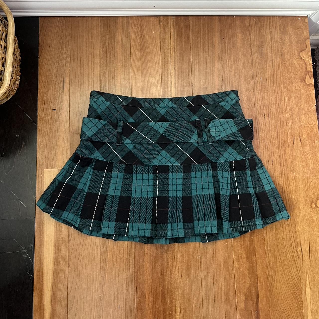 Vintage gothic plaid schoolgirl mini skirt, brand is... - Depop