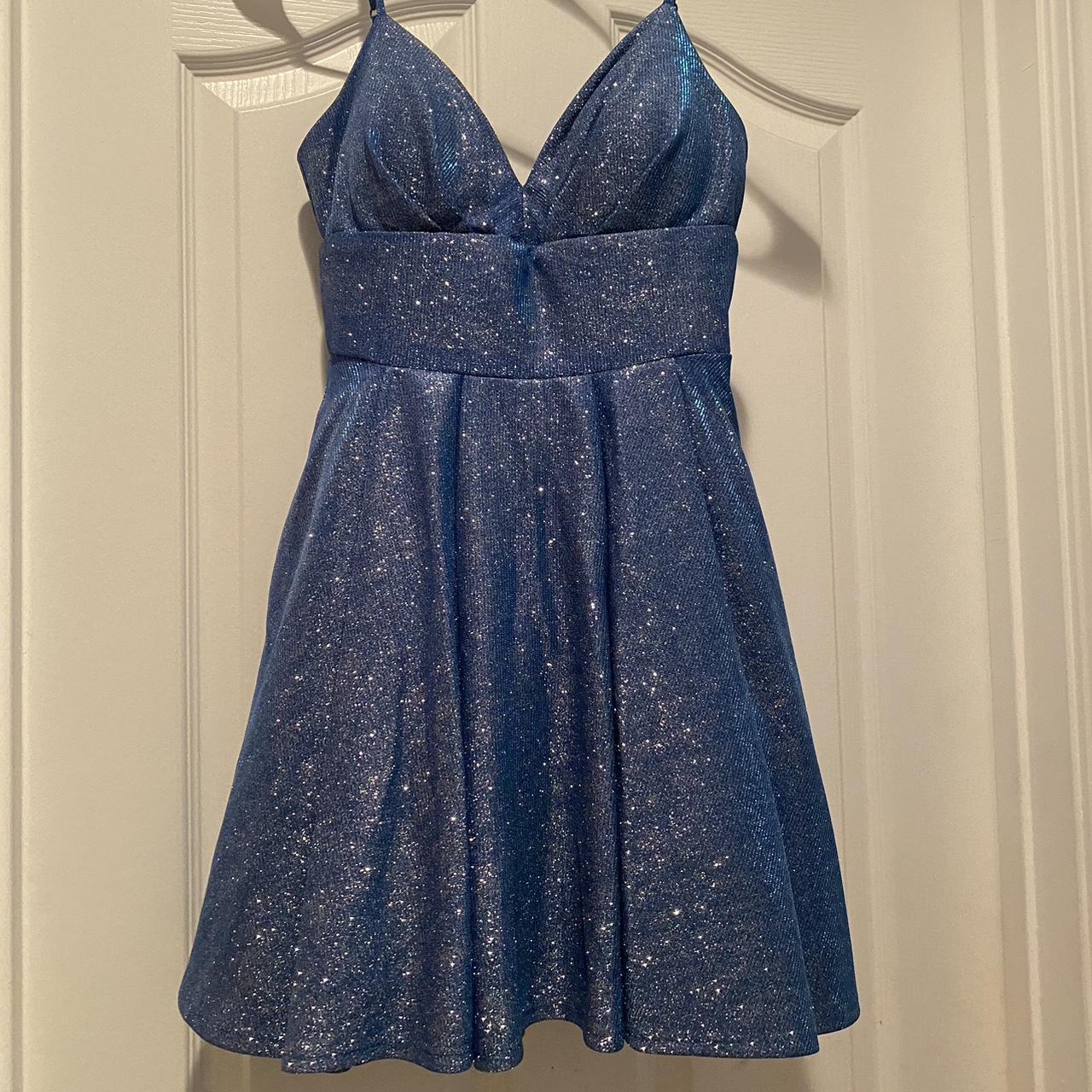 WINDSOR GORGEOUS SPARKLY BLUE DRESS🦋 - Size 0 (S) -... - Depop