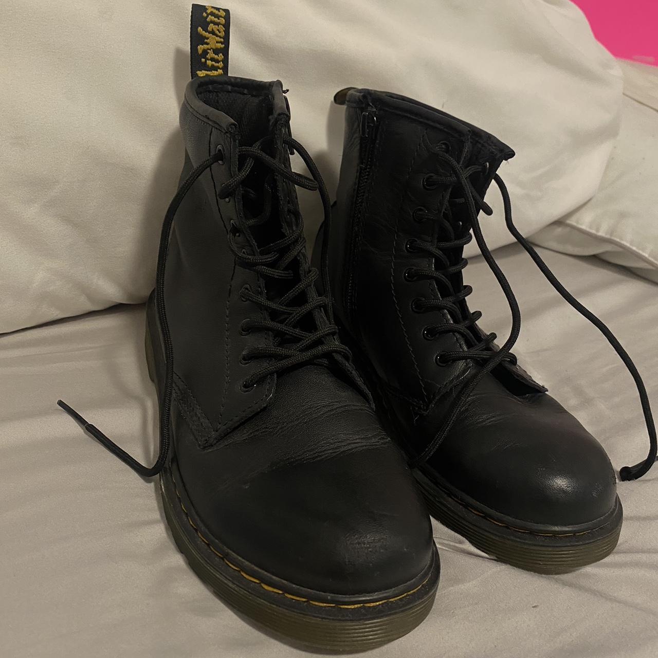 DR MARTEN BLACK LEATHER BOOTS🖤 - Size 4 US M -... - Depop