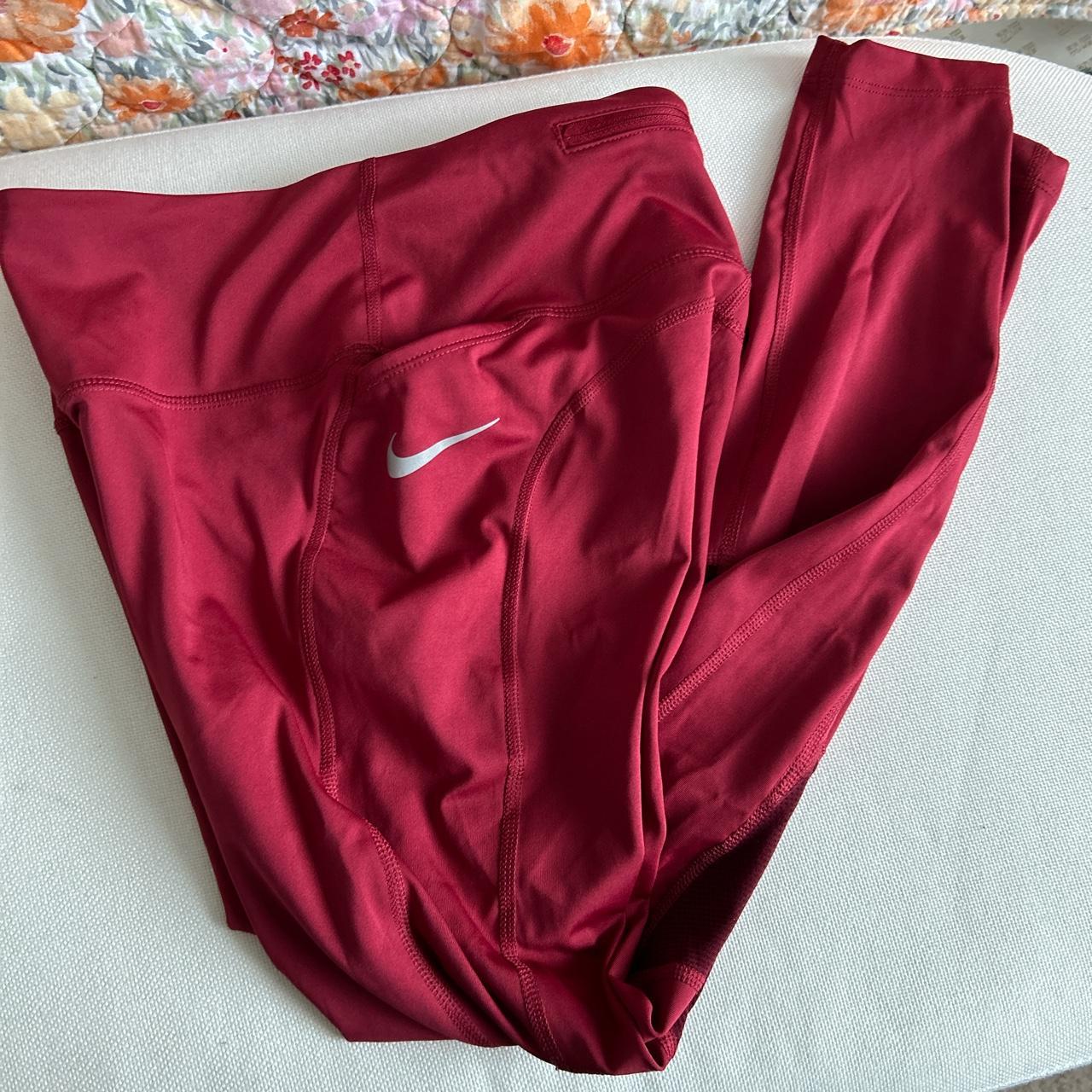 red nike leggins