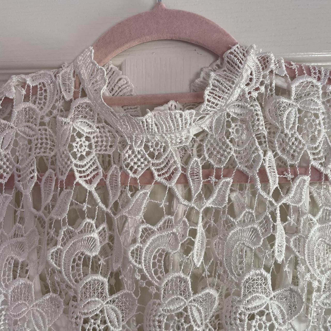 Floral Dress Paper Dolls Cream Lace Dress Girls Dress, Lace Flower