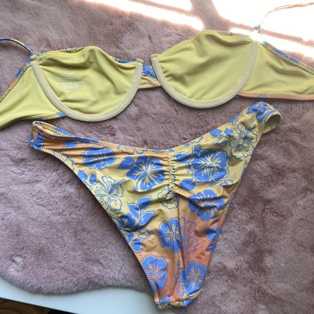 PacSun Women's Blue and Yellow Bikinis-and-tankini-sets (2)