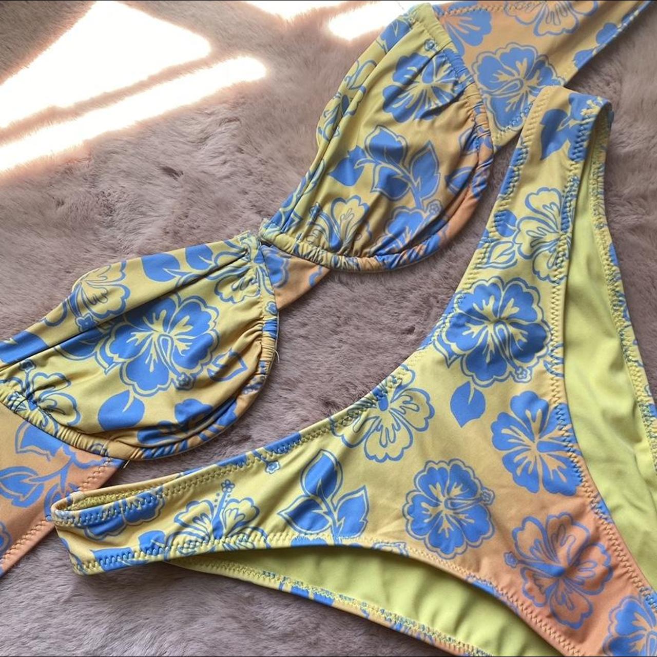PacSun Women's Blue and Yellow Bikinis-and-tankini-sets (3)