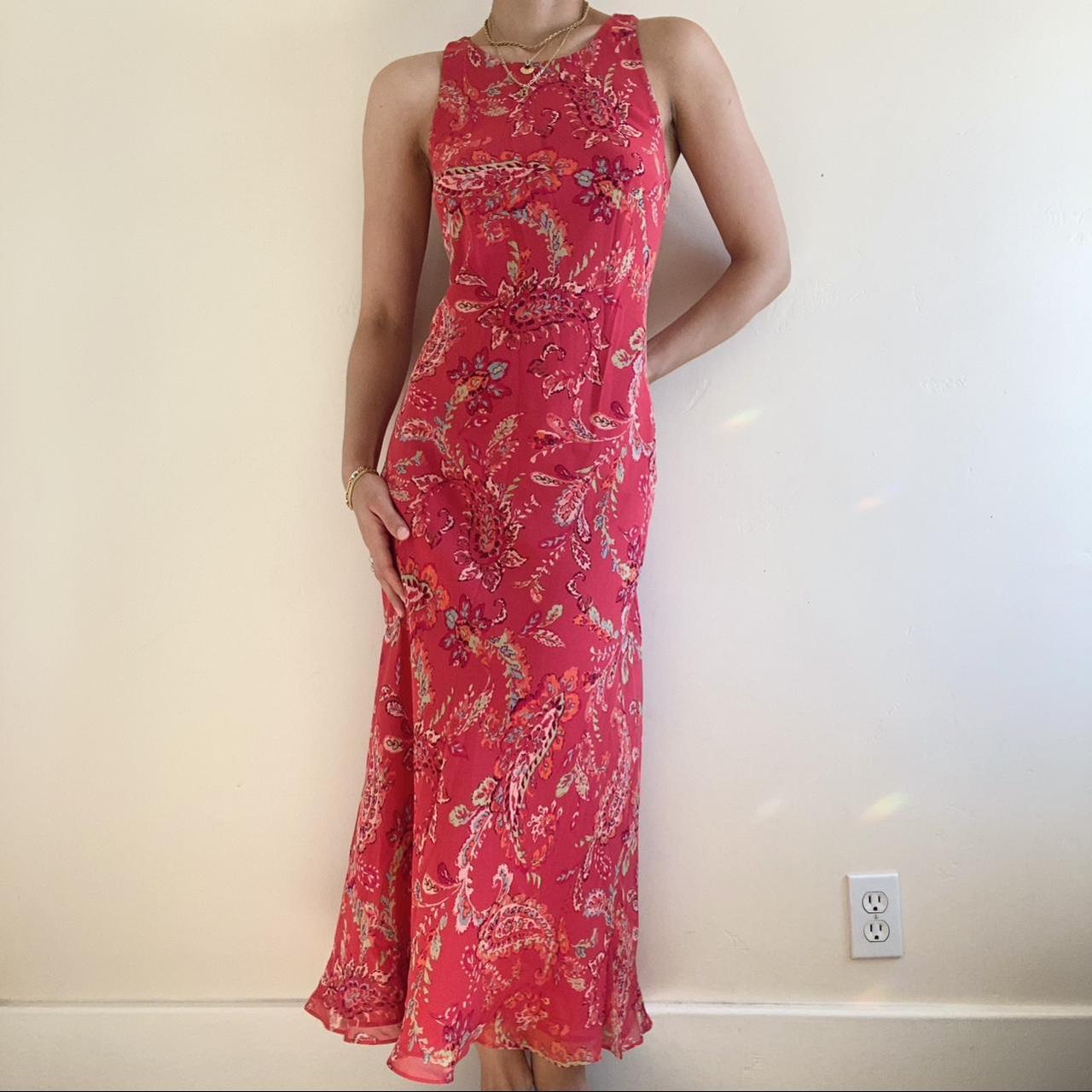 Beautiful Slip Paisley Dress - Size 6 (true to... - Depop