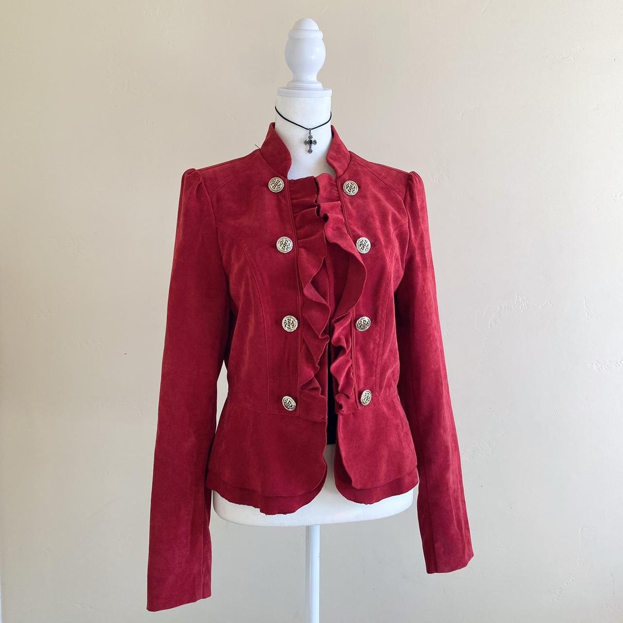 Deep Red Chicos Jacket— Vintage RN 79984 Size - Depop