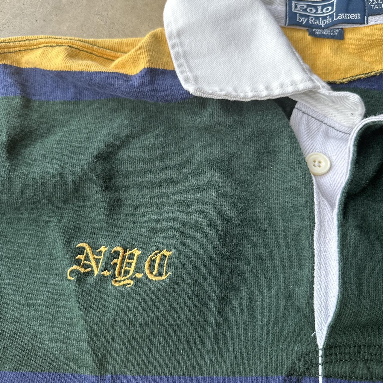 Polo Ralph Lauren Men's Green and Yellow Polo-shirts | Depop