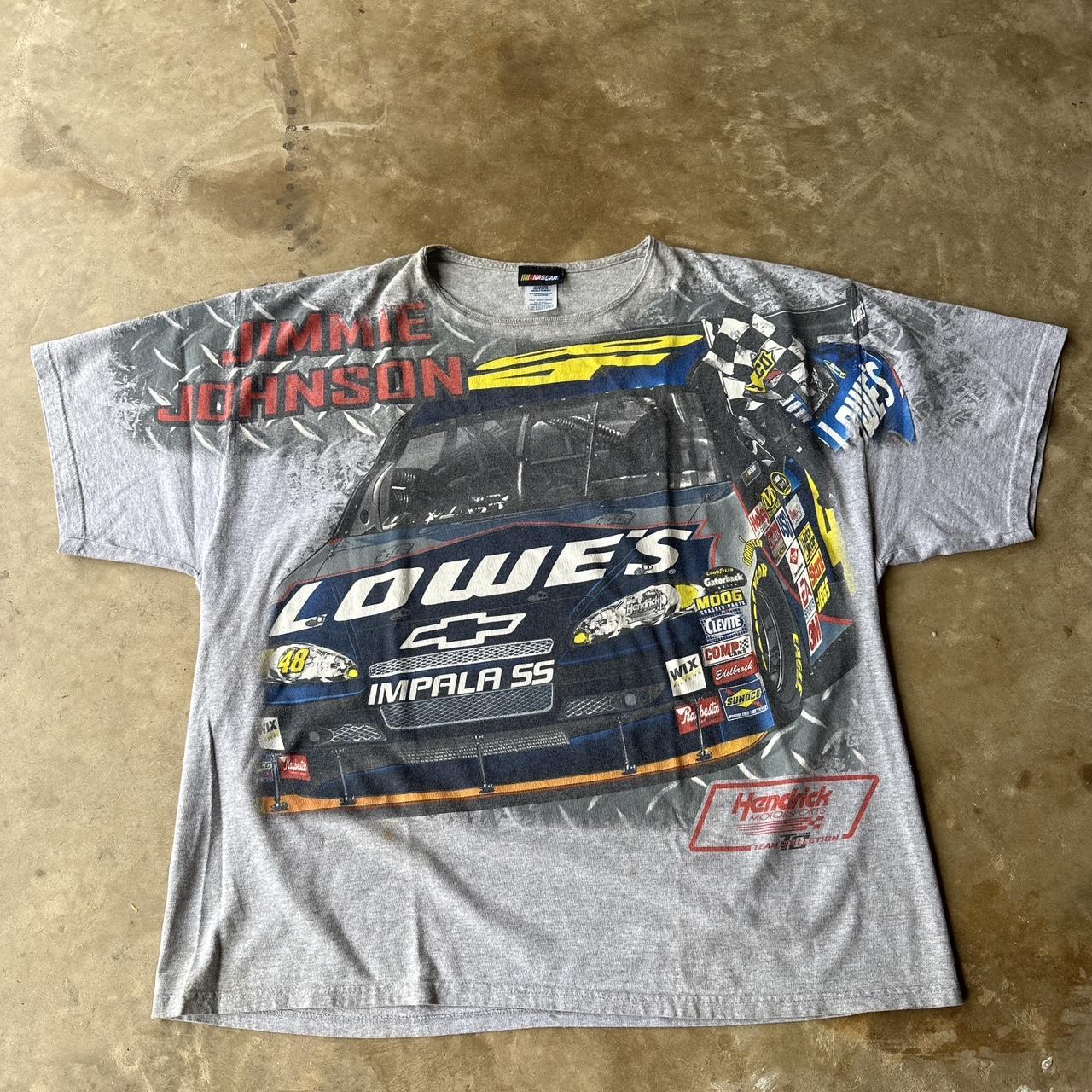 NASCAR Men's Grey T-shirt | Depop