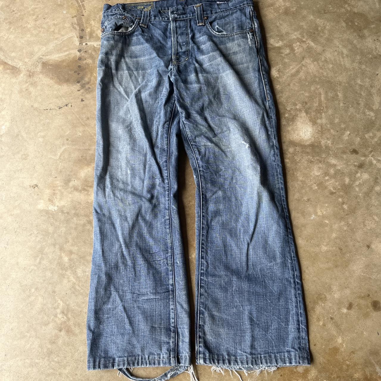 Rock and Republic Men's Blue Jeans | Depop