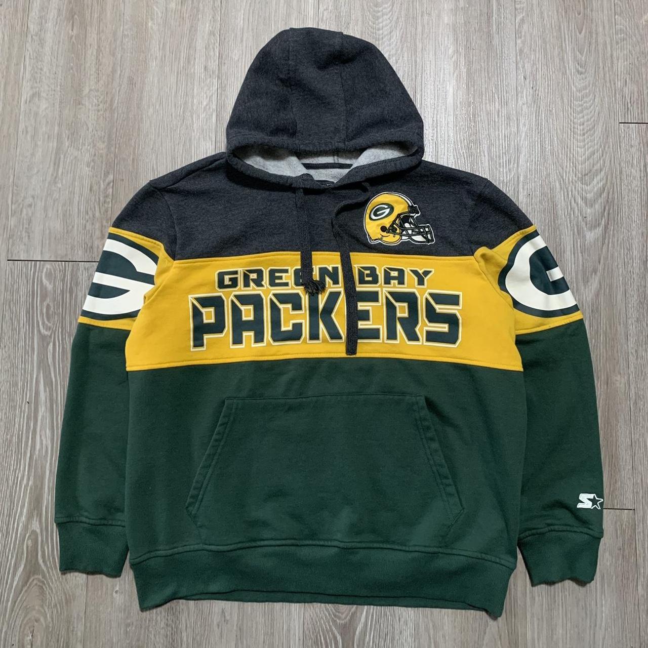 Vintage 90s Green Bay Packers Starter Hoodie Jacket - Depop