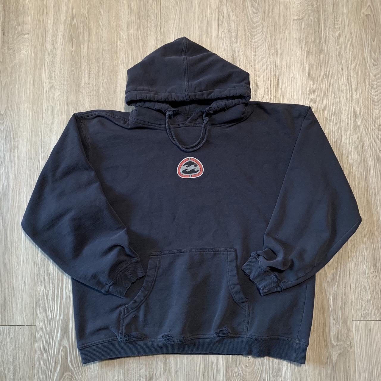 Billabong Men's Black and Red Hoodie | Depop