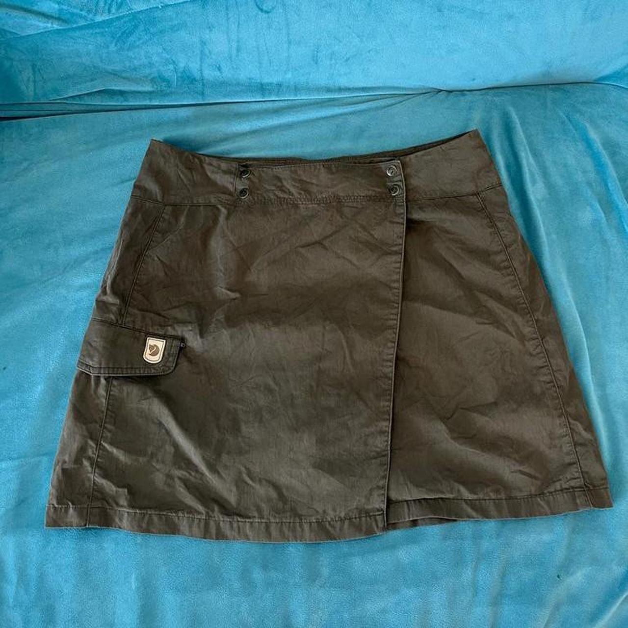 Fjällräven Women's Brown and Khaki Skirt Depop