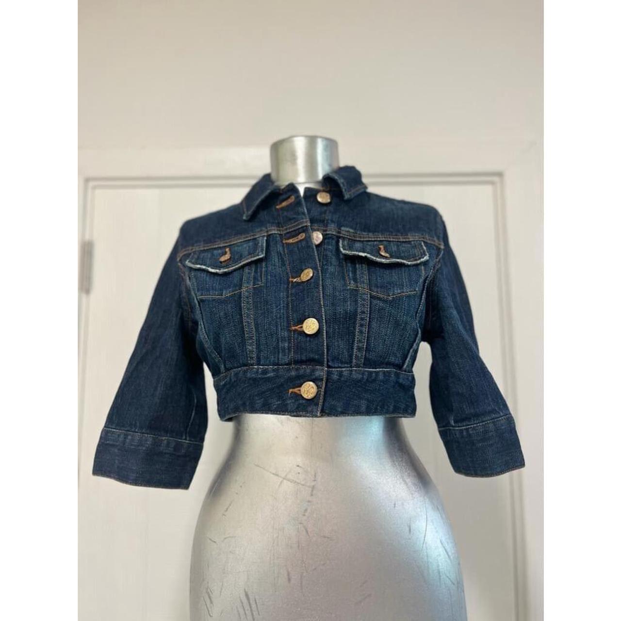 Y2k Sean Combs P. Diddy Cropped Denim Jacket Size... Depop