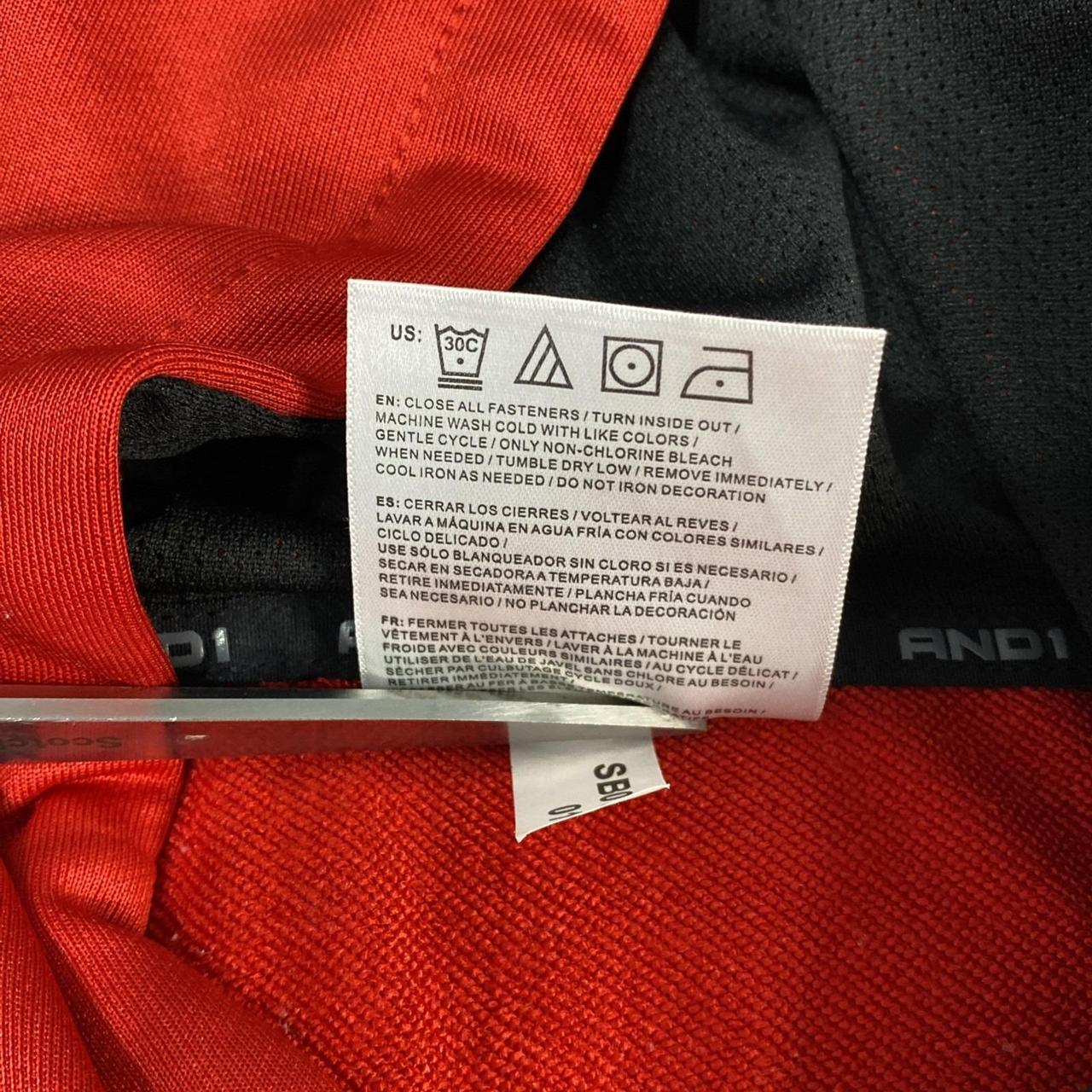 AND1 Men's Hoodie - Red - S – AND1 Skip Pass Full… - image 8