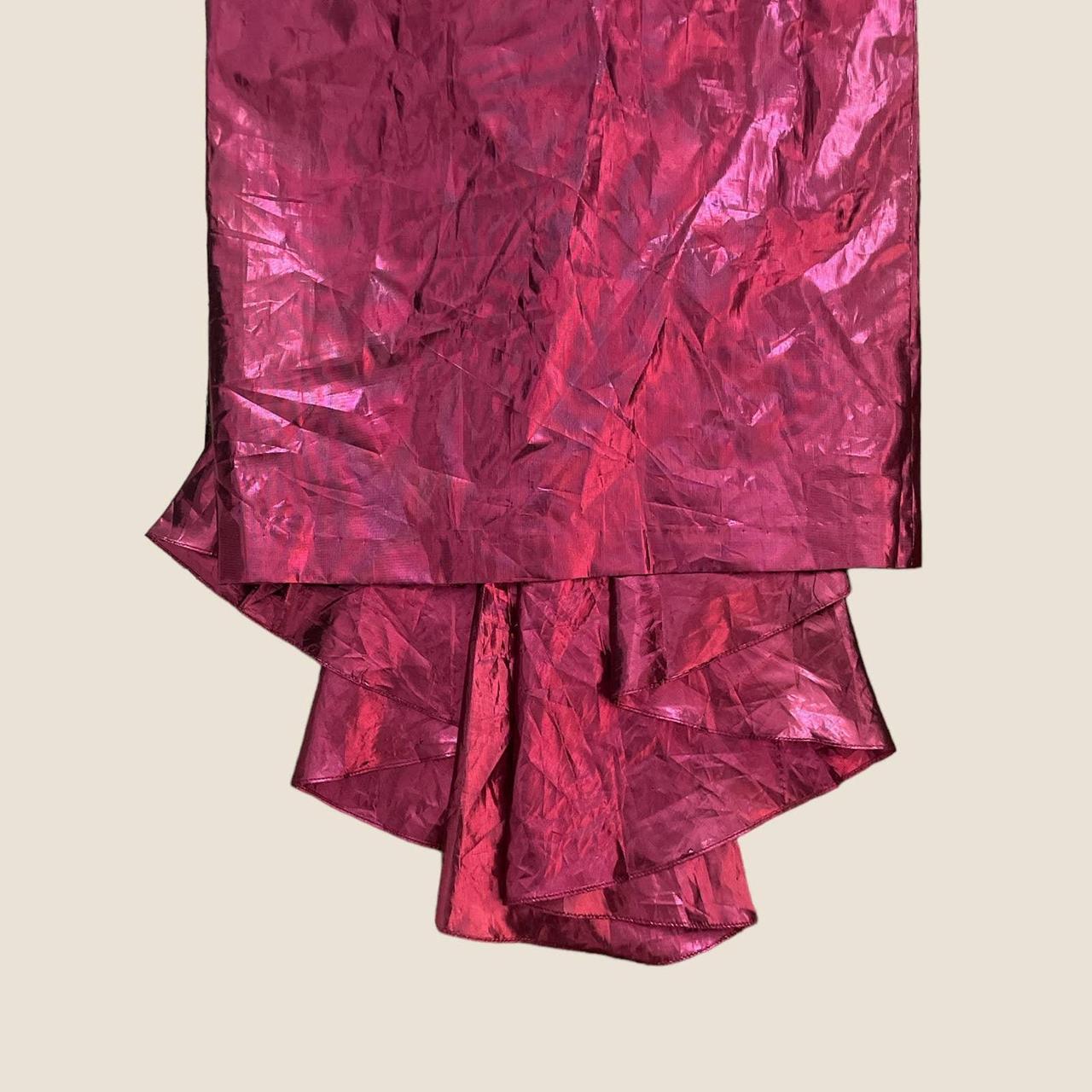 1990s Vintage Hot Pink Shiny Satin Ruffled Oversize Depop 1990s Vintage Hot Pink Shiny Satin Ruffled Oversize Depop