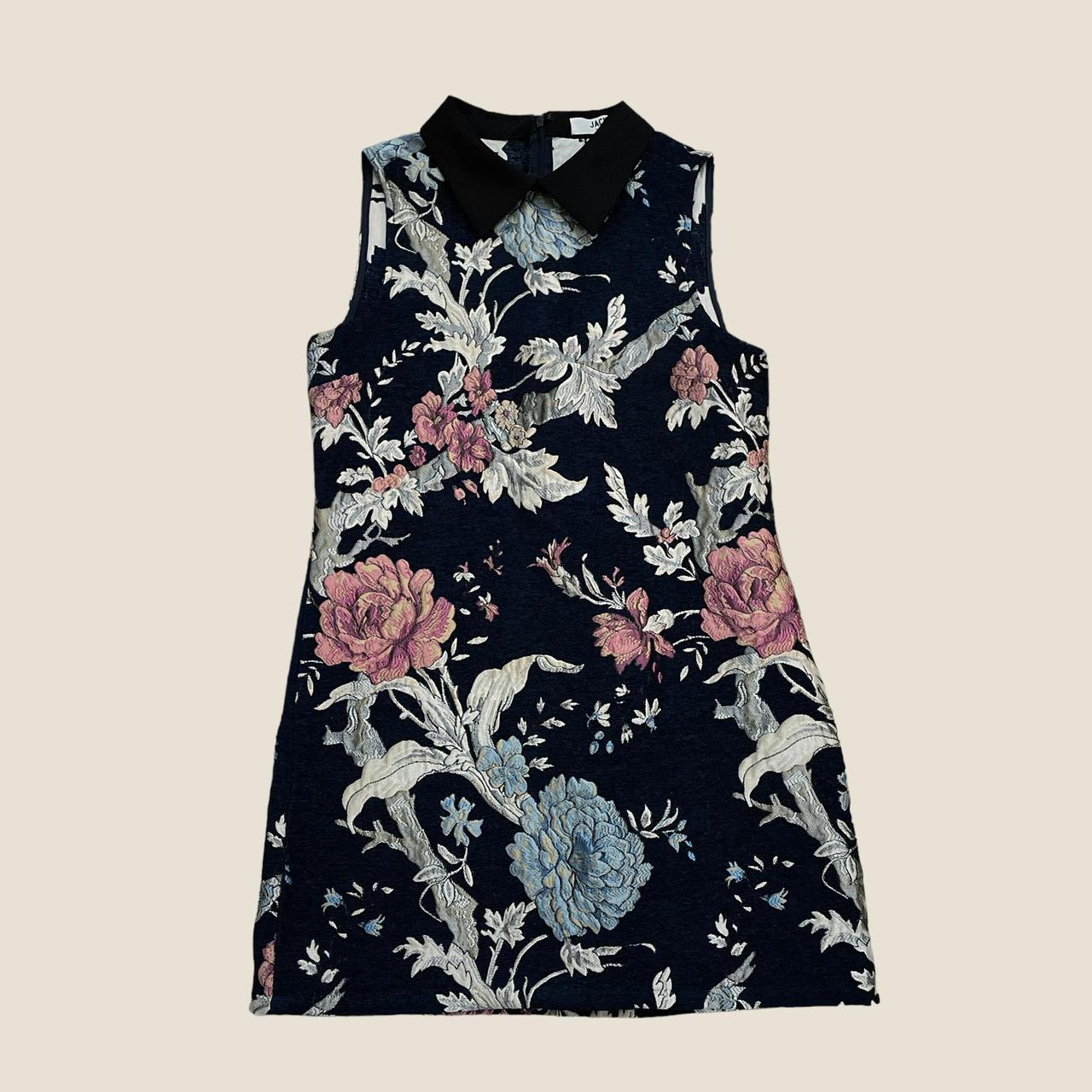 JACK BB Dakota Navy Blue Jaquard Woven Floral Print... - Depop