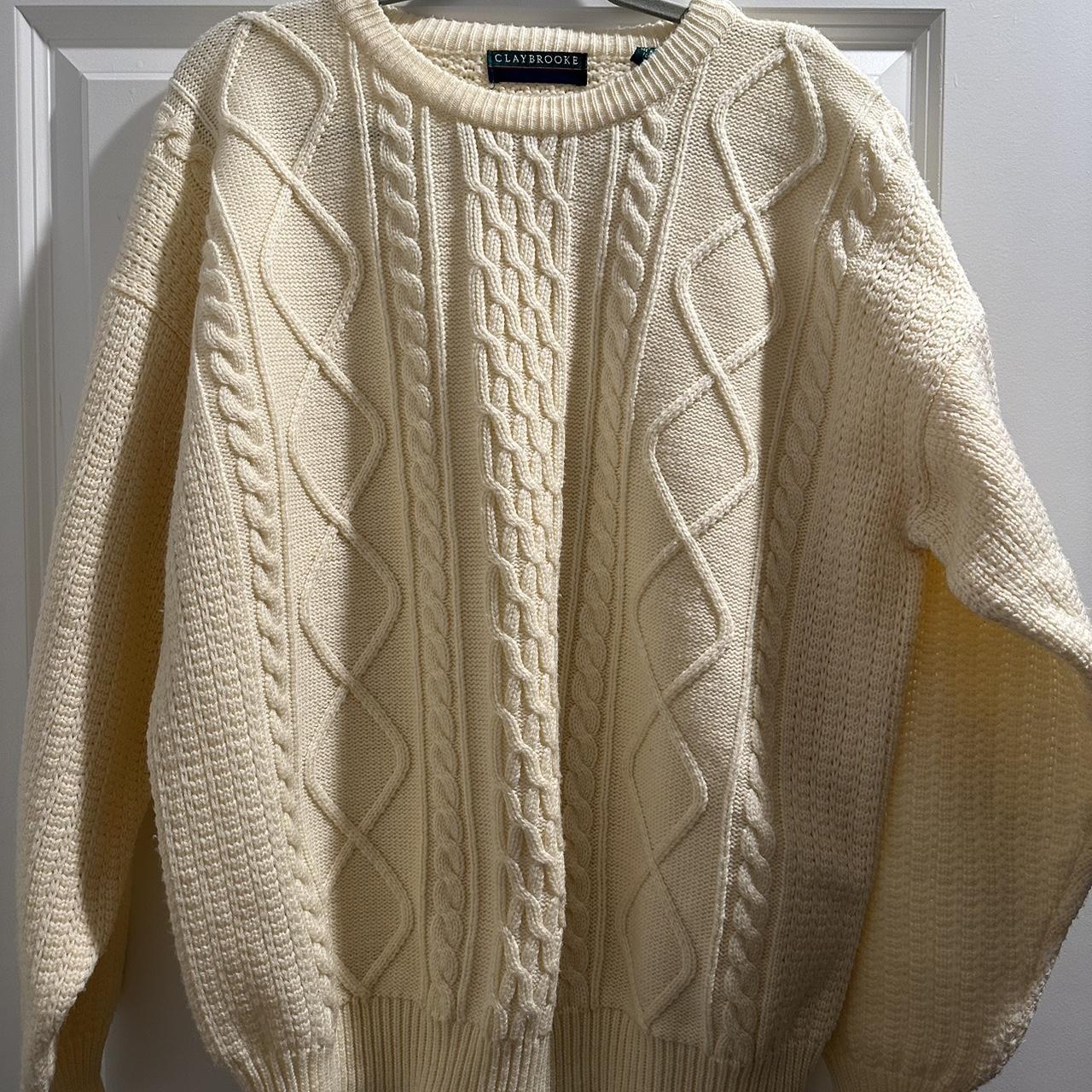 Claybrooke Vintage Cableknit Sweater #vintage - Depop