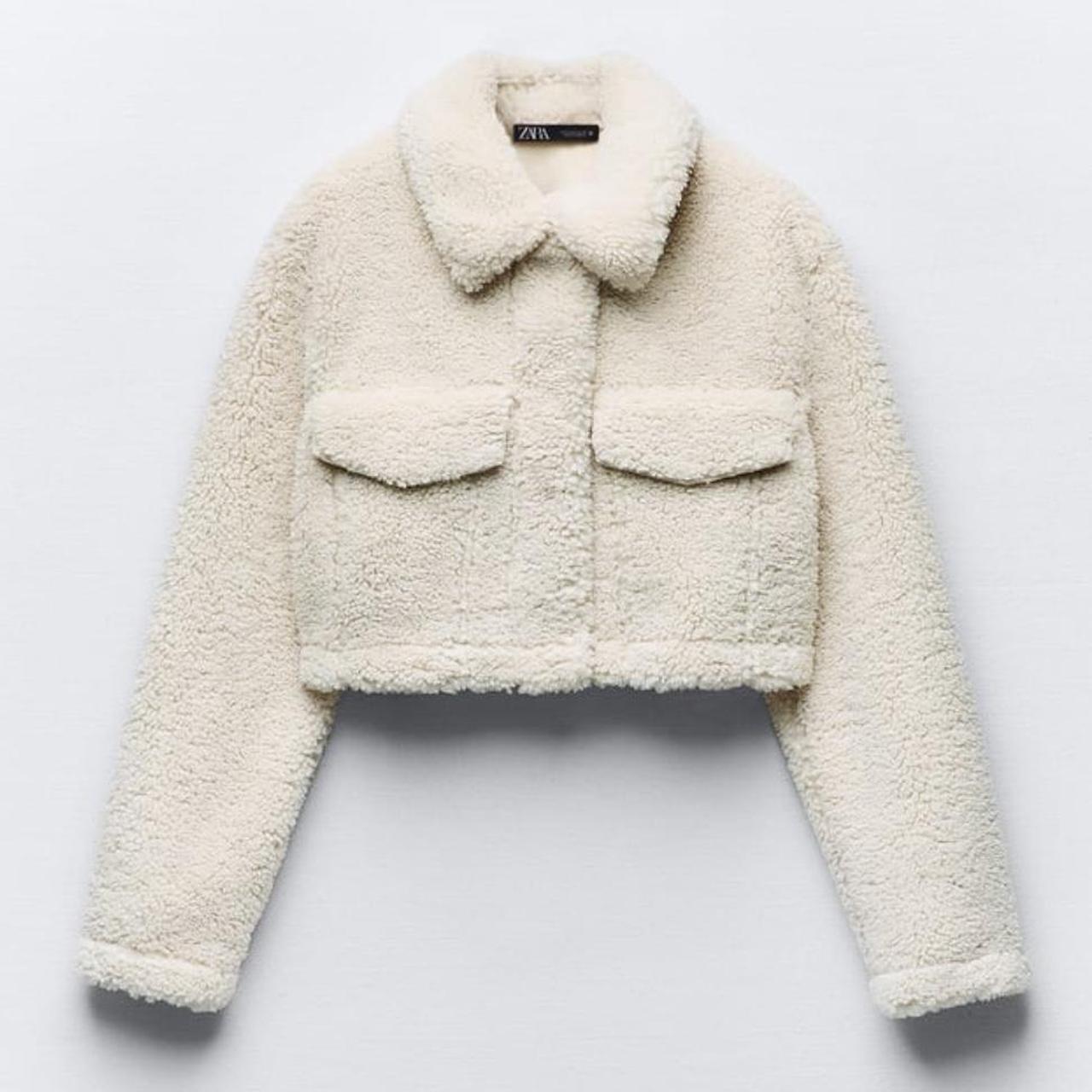 ZARA CROPPED FAUX SHEARLING JACKET, Jacket