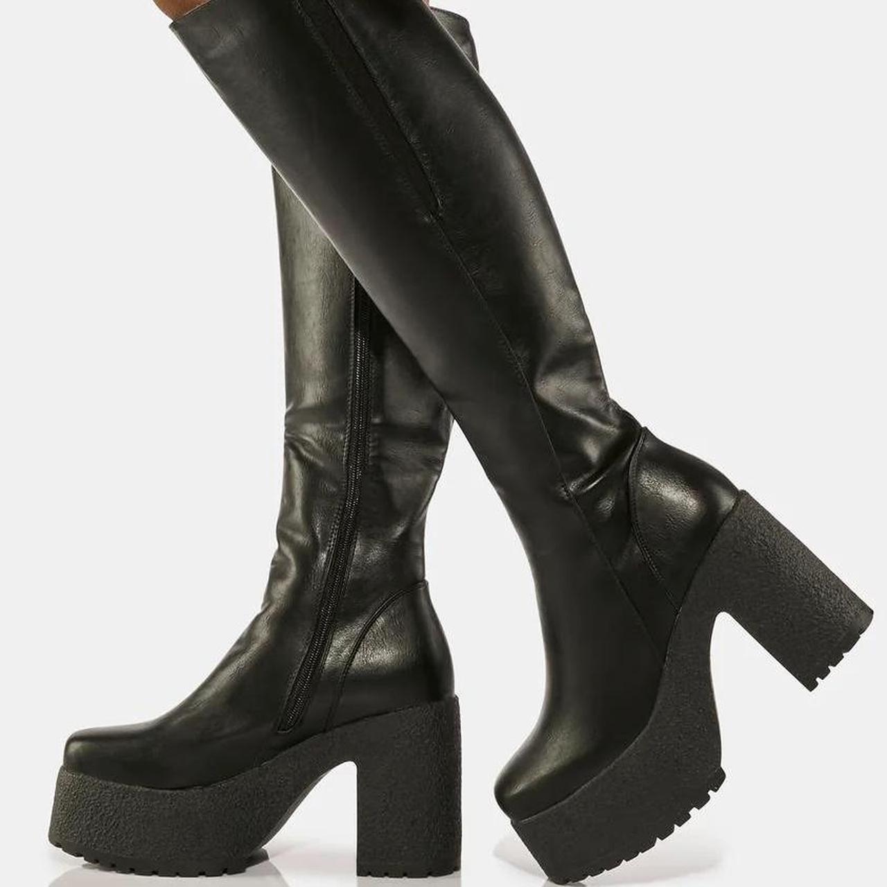 LAMODA Miracle Aligner Platform Knee High Depop