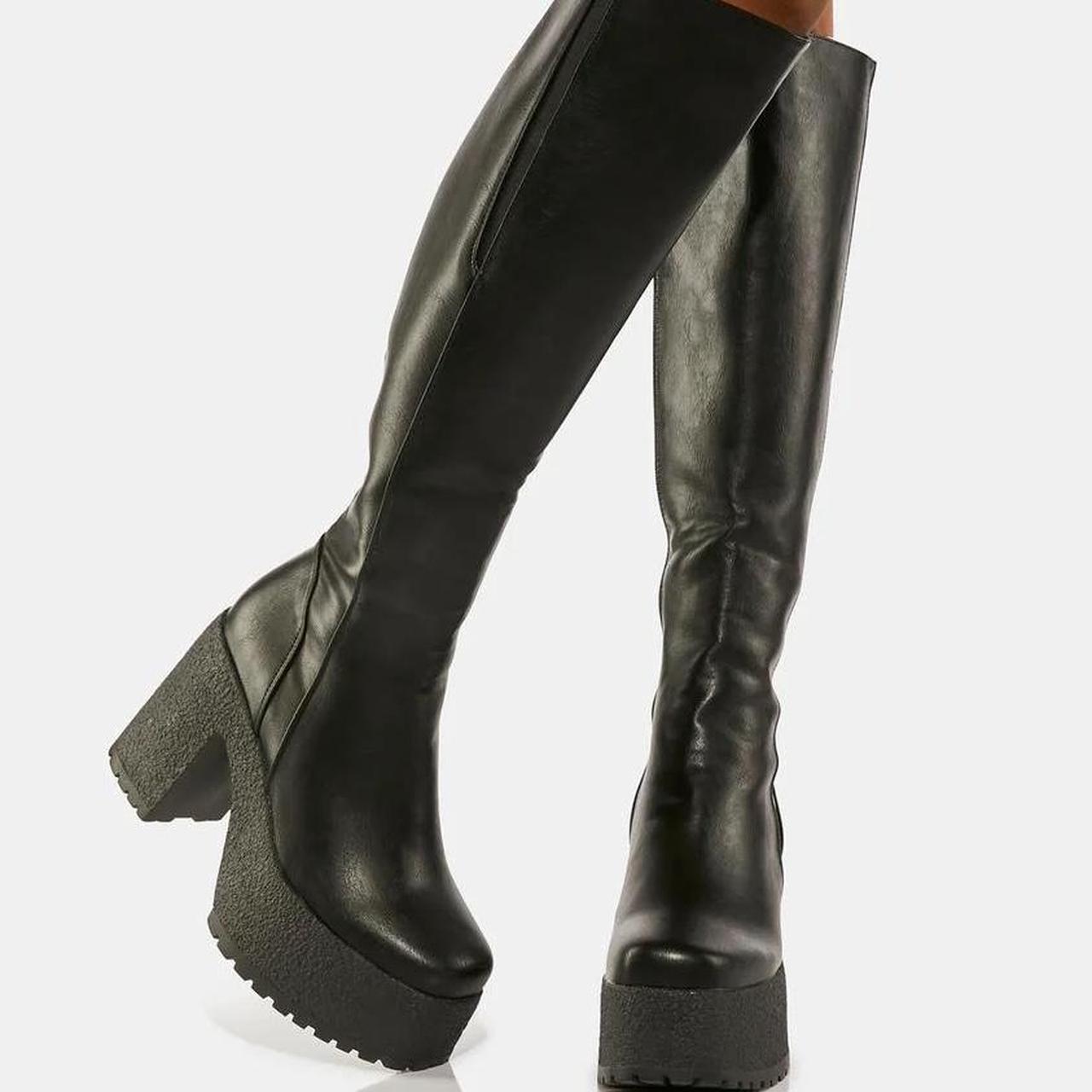 Vegan Boots Lamoda Slick Nicks Knee High Platform Boots La Moda