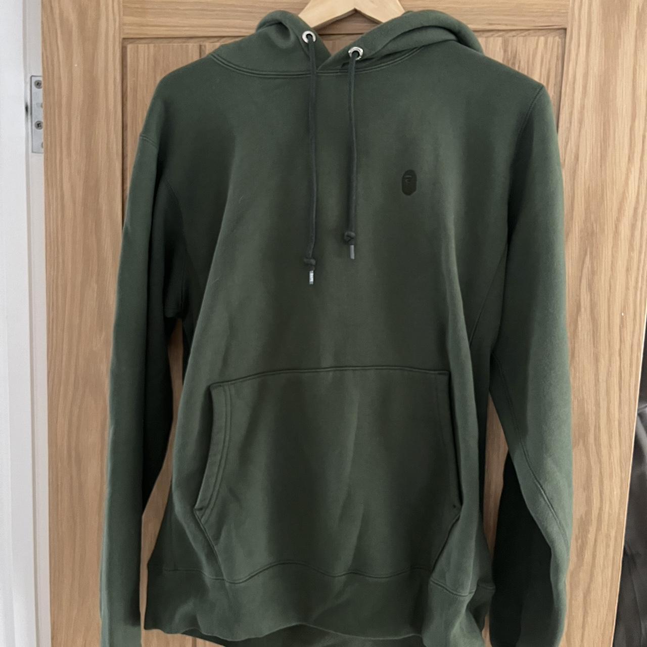 Dark Green Bape Hoodie Size L Fits slightly Depop