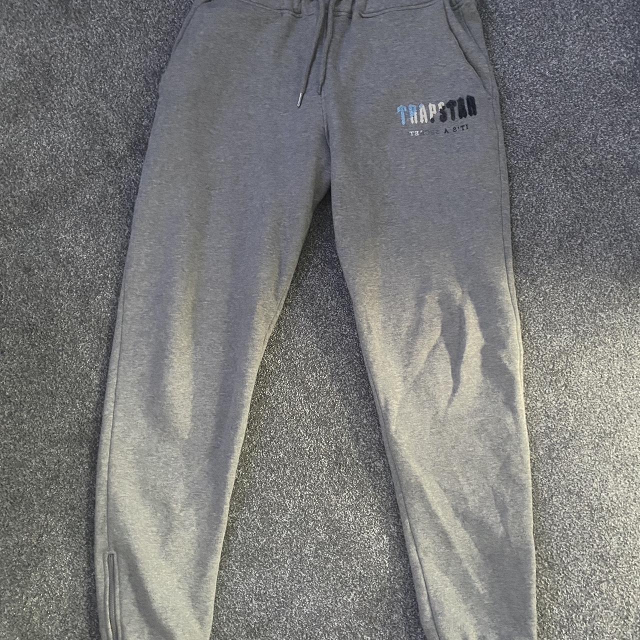 trapstar decoded joggers in grey size medium small... Depop