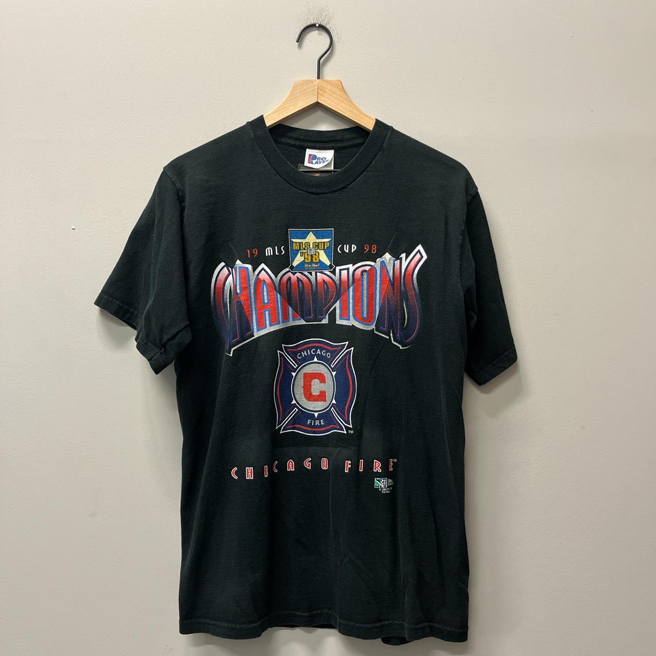 1998 Chicago Fire MLS cup champions t-shirt Double... - Depop