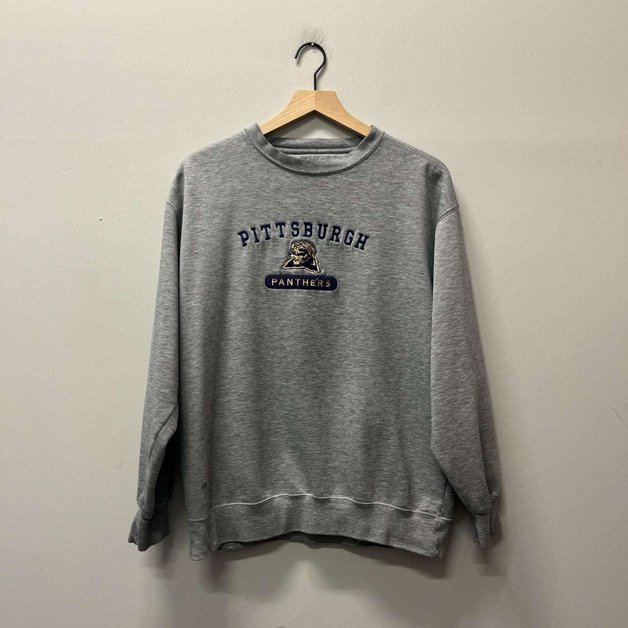 Early 2000s Pitt Panthers crewneck Small stain... - Depop