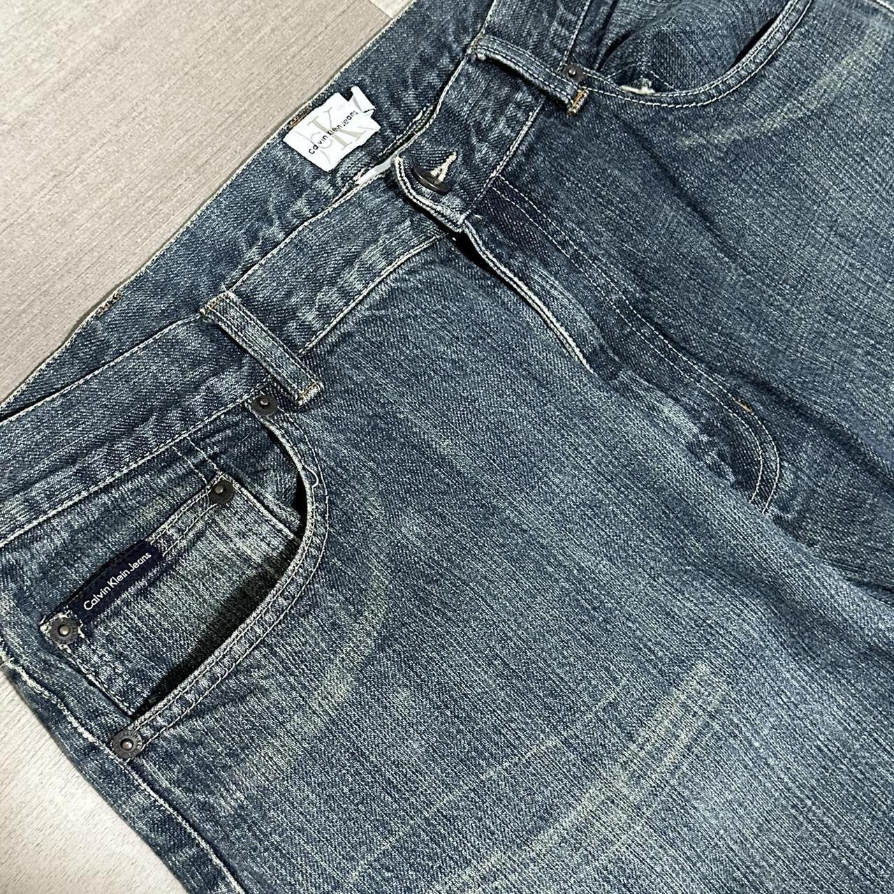 Calvin Klein Baggy Grunge Wash Jeans Denim Wash Is Depop