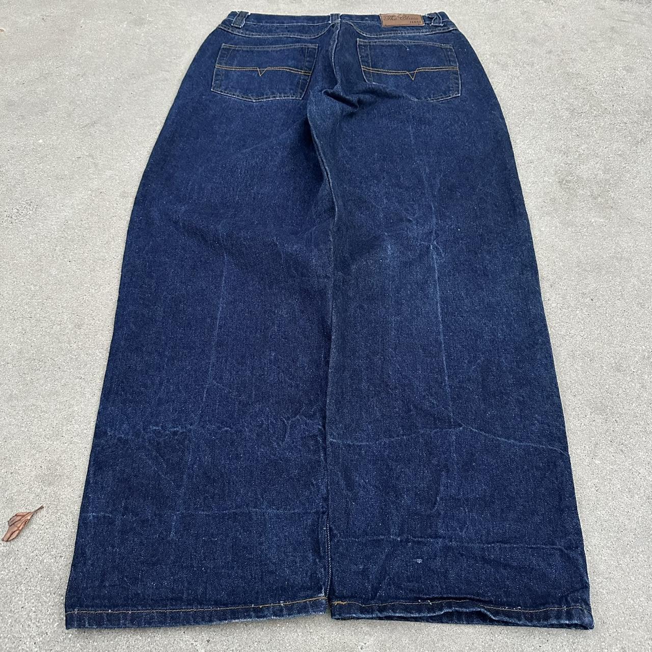 vtg y2k 2000s super baggy indigo wash skater jeans... - Depop