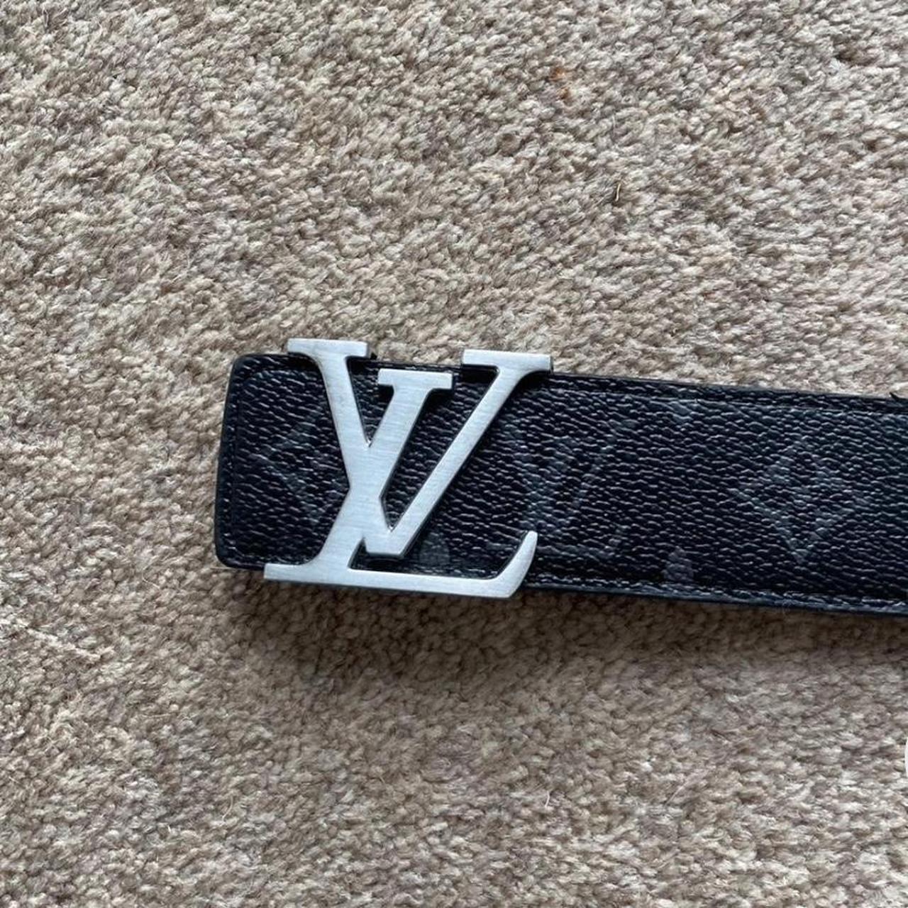 LOUIS VUITTON Black 38mm Patent Leather Belt 95 M9400 Unisex
