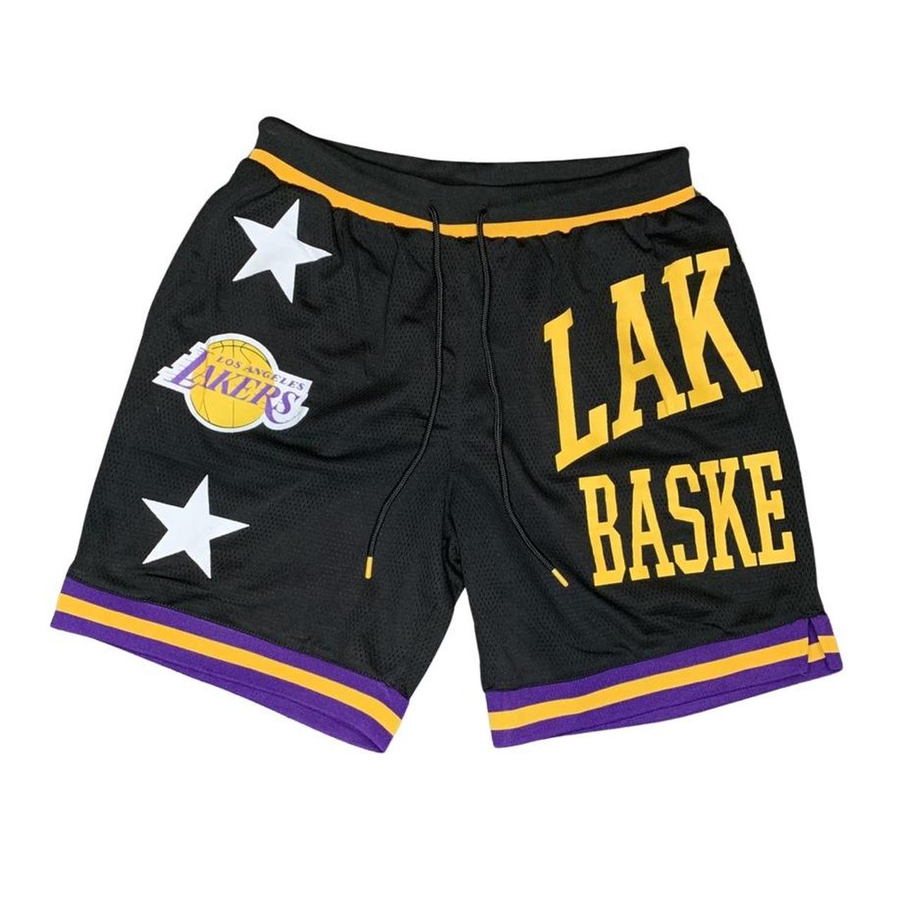 Gray, NBA Los Angeles Lakers Shorts (NBA Brand) - - Depop