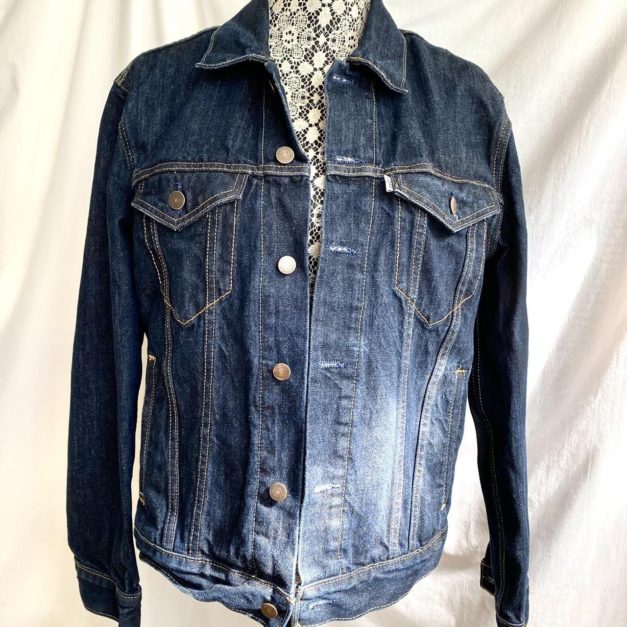 Levi Strauss & Co dark denim jean jacket (size... - Depop