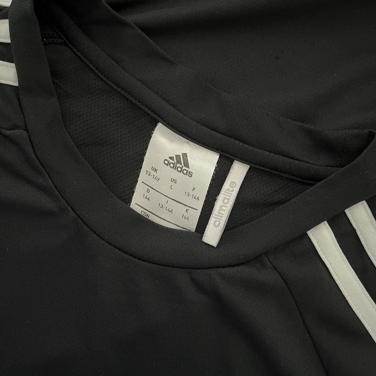 Adidas black & white soccer jersey ⚽️ labelled youth... - Depop