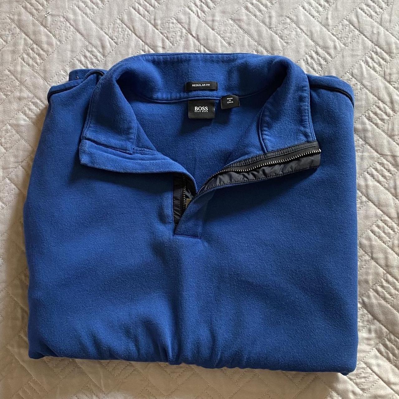 Hugo Boss Men's Blue Jacket | Depop