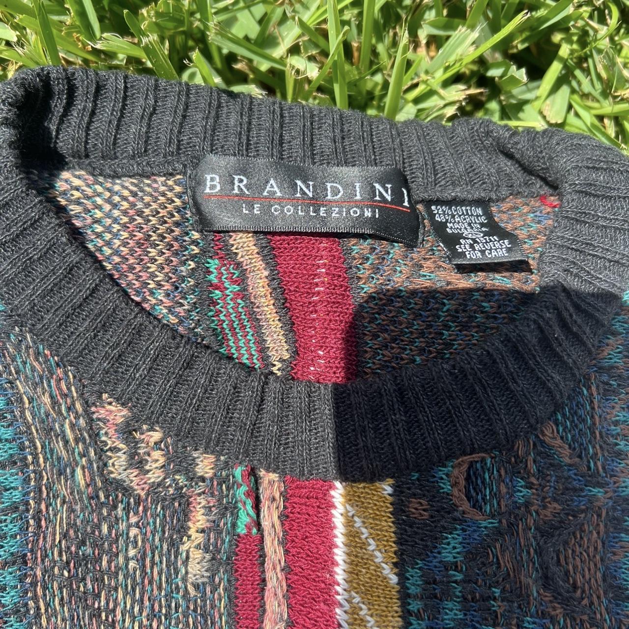 Brandini Le Collezioni Sweater Coogi Style 3D Knit | Depop