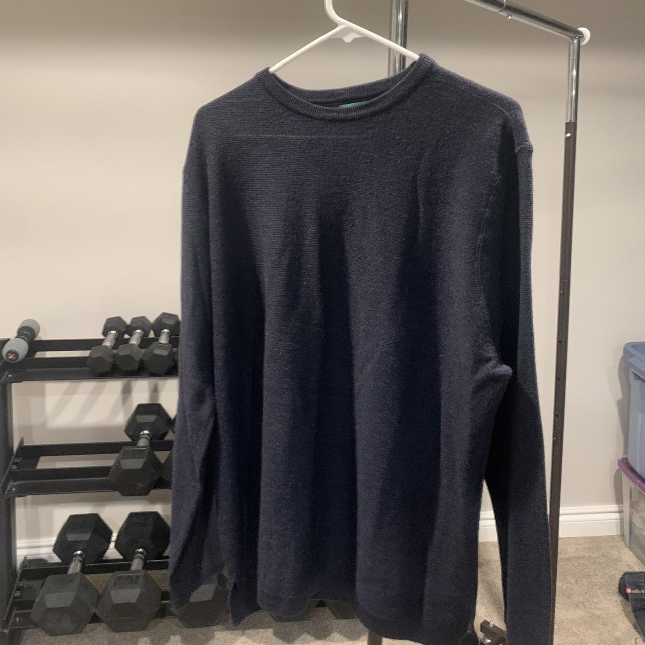 Marshall fields 100 cashmere sweater dark blue... Depop