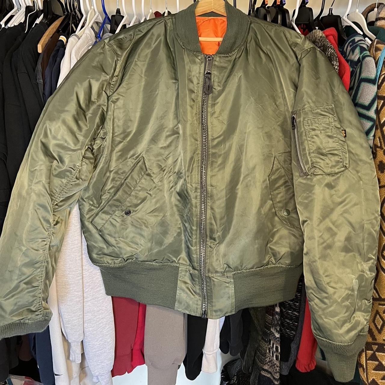 Alpha Industries Sage Green Bomber Jacket 📬Quick... - Depop