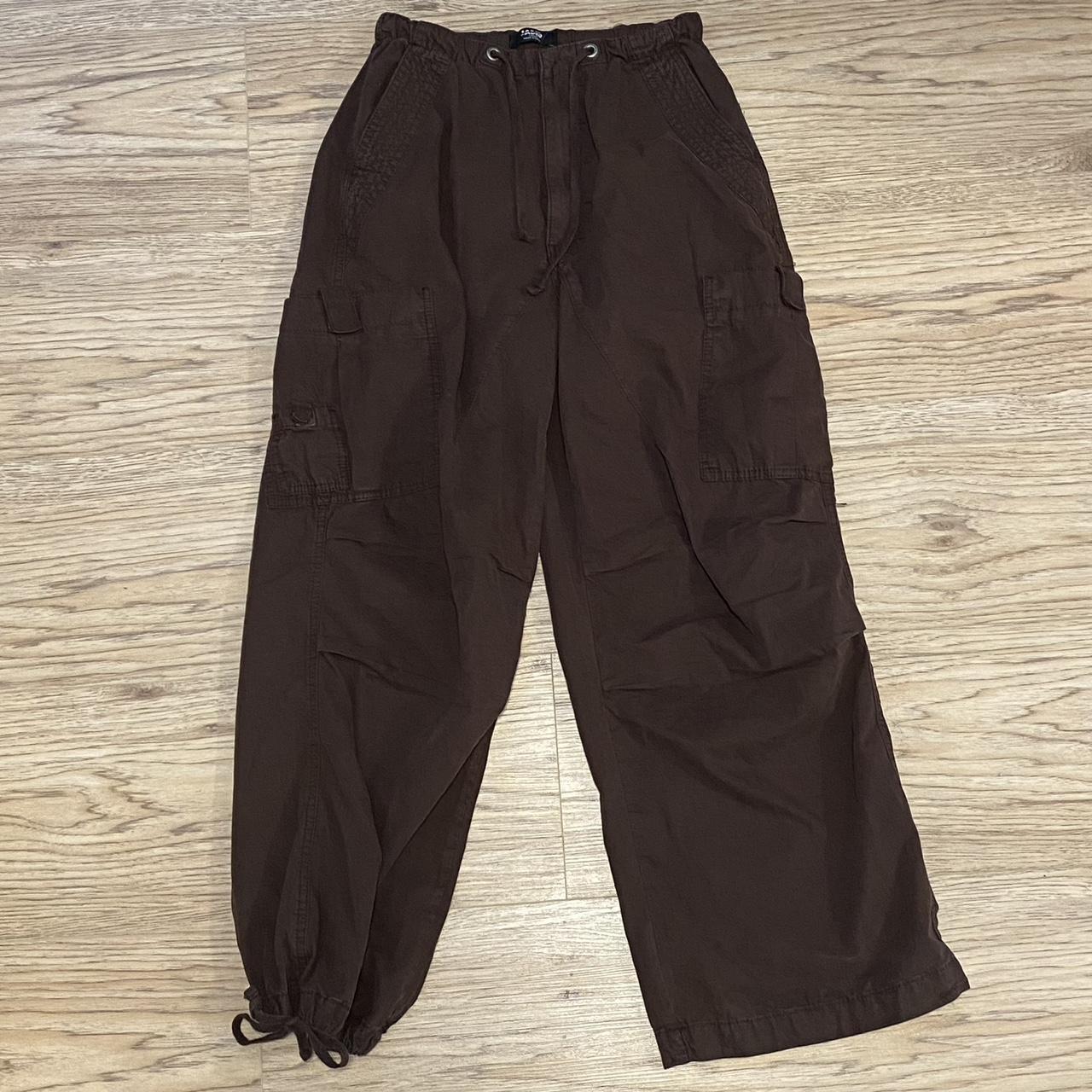 Jaded London Brown Parachute Pants🤎 Size Xs Depop