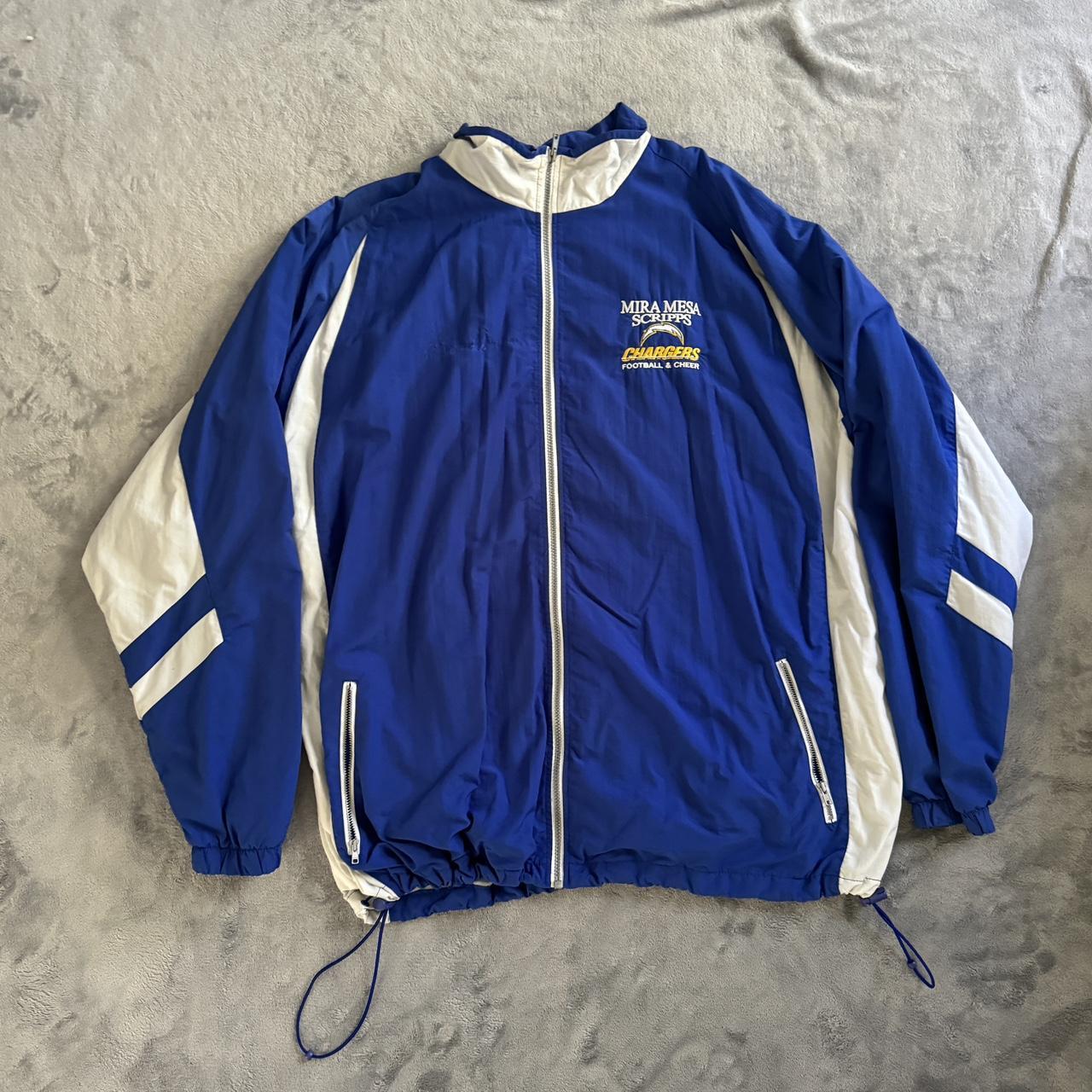 Men’s Blue windbreaker *has minor holes - Depop