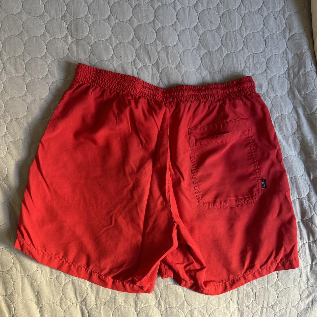 Red Men’s Nylon Shorts * has minor distressing and... - Depop