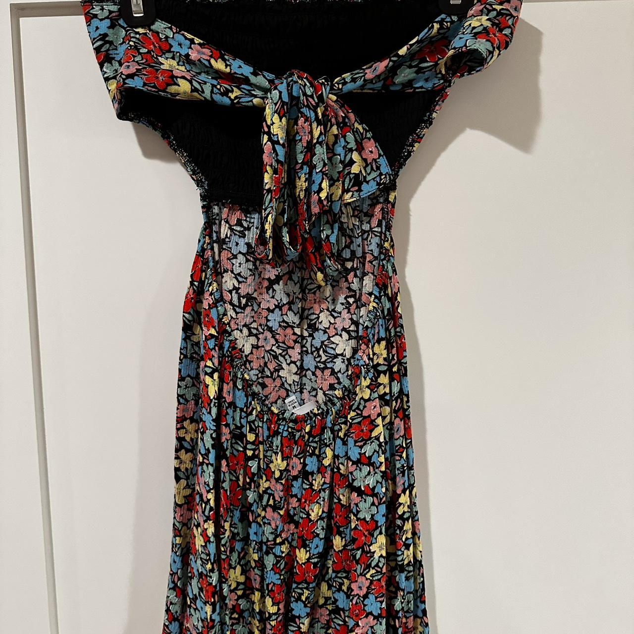 Isabelle’s strapless flower dress Depop