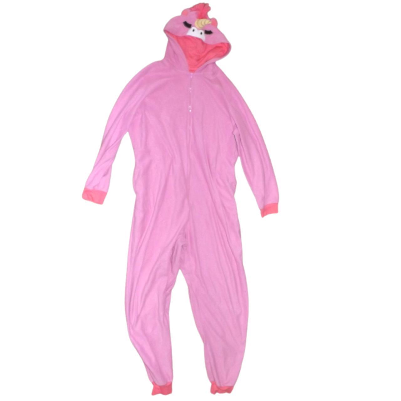 Pink Unicorn adult onesie pajamas Preowned but... - Depop