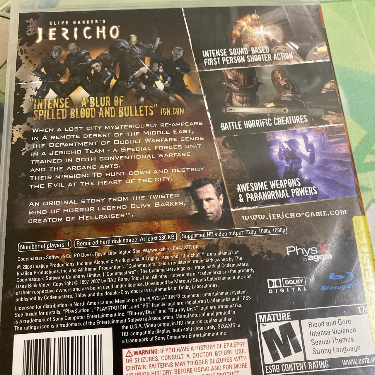 Clive Barker's JERICHO (Sony Playstation PS3)