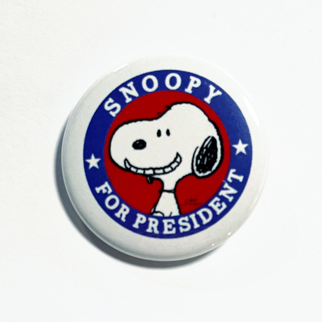 SNOOPY FOR PRESIDENT 1.5” metal Pinback button High... Depop
